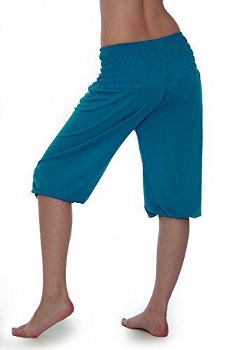 Damen-Yoga-Pant-kurze-Hose-11-Farben-Pluderhose-Shorts-Pumphose-Einheitsgre-S-XXL-0