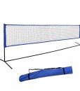 Songmics-Badmintonnetz-Hhenverstellbar-Volleyballnetz-Tennisnetz-Netz-Federballnetz-Tragetasche-Mit-Stnder-SYQ400-4m-0