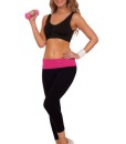 schwarze-Yoga-Training-Fitness-Stretch-Caprihose-Active-Wear-0