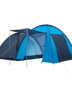 CampFeuer-Kuppelzelt-mit-groem-Vorbau-4-Personen-Wassersule-3000-mm-Farbe-Blau-Hell-Blau-0