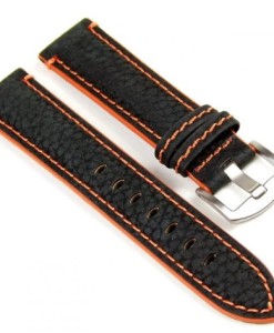 Herzog-Slackline-Uhrarmband-Ersatzband-Kalbslederband-20mm-Schwarz-Orange-021820-0