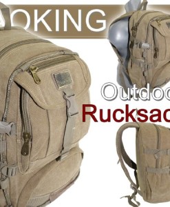 Rucksack-Backpack-Sport-Freizeit-Schule-Reise-Outdoor-Wandern-Trekking-NEU-Grau-Olive-Beige-0