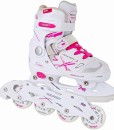 2in1-Schlittschuhe-Inliner-NEO-X-DUO-ABEC5-pink-wei-Gr-29-32-33-36-37-40-verstellbare-Mdchen-Skates-0