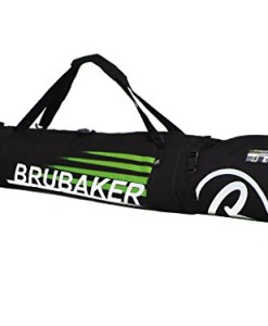 BRUBAKER-Kombi-Set-CHAMPION-Skisack-und-Skischuhtasche-fr-1-Paar-Ski-bis-170-cm-Stcke-Schuhe-Helm-Schwarz-Grn-0-0
