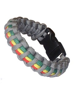 RootsBay-550-Paracord-berlebens-Armband-Rasta-gewebt-Solomon-Bar-Cobra-Weave-Grau-0