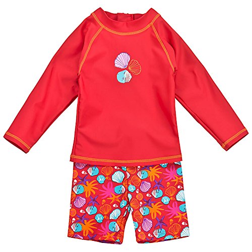 Landora-Baby-Kleinkinder-Badebekleidung-langrmliges-2er-Set-mit-UV-Schutz-50-und-Oeko-Tex-100-Zertifizierung-in-rot-oder-violett-0
