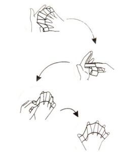 Mitte-Gre-Finger-Flexible-Silikon-Schwimmen-Handschuhe-Grn-0-0