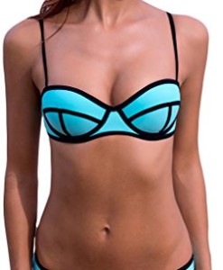 TDOLAH-Neoprene-Damen-Diving-Suit-Tauchanzug-Badeanzge-Bandeau-mit-Reiverschluss-vorne-Bikini-sets-0