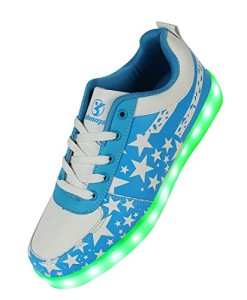 Shinmax-Blue-Star-Pattern-7-Farben-USB-Lade-Schuhe-Blink-Sneakers-fr-Mnner-und-Frauen-mit-CE-Zertifikat-0