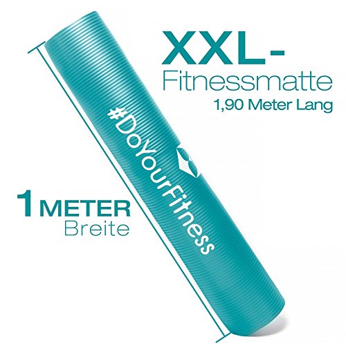XXL-Fitnessmatte-Ashanti-dick-und-weich-ideal-fr-Pilates-Gymnastik-und-Yoga-Mae-190-x-100-x-10cm-In-vielen-Farben-erhltlich-0-5