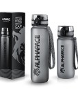 ALPHAPACE-Sport-Trinkflasche-1000ml-und-650ml--Getestet-BPA-Frei-und-auslaufsicher--Premium-Sportflasche--fr-Sport-Schule-Reisen-Outdoor-und-Freizeit--100-Zufriedenheitsversprechen-0