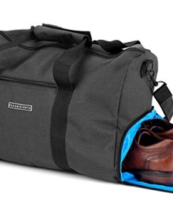 Ronins-stilvolle-Sporttasche-Reisetasche-mit-Schuhfach-und-Trinkflaschen-Halter-38-Liter-Handgepck-Tasche-55x40x20-Hochwertige-Canvas-Weekender-Tasche-fr-Damen-und-Herren-0