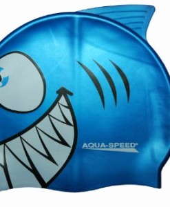 Aqua-Speed-Shark-Kinder-Bademtze-Hai-Badekappe-100-Silikon-Super-Stretch-Perfekt-Fit-0
