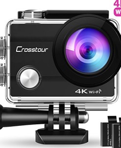 Crosstour-Action-Cam-4K-Wifi-Sports-Kamera-Helmkamera-30M-Wasserdicht-Unterwasserkamera-Ultra-HD-2-LCD-170-Weitwinkelobjektiv-mit-2-Batterien-und-kostenlose-Accessoires-0
