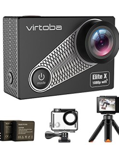 Virtoba-Action-Kamera-WiFi-Action-Cam-4K1080P-Auflsung-16MP-Ultral-HD-20-LCD-Bildschirm-Unterwasserkamera-170-Weitwinkeln-Sport-Cam-wasserdicht-mit-2X1050mAh-BatterienMini-Stativ-und-Zubehr-Set-0