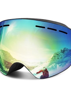 Skibrille-Winter-Sport-ber-Glser-Snowboardbrillen-mit-Anti-Nebel-100-UV400-Schutz-Windwiderstand-Austauschbare-Frameless-Sphrische-Linse-Ski-Glsern-fr-Mnner-Frauen-und-Jugend-Gold-0