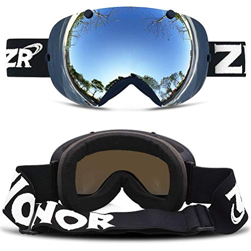ZIONOR-XA-Skibrille-Snowboard-Brille-Schneebrille-fr-Mnner-Frauen-Herren-Damen-Anti-Nebel-UV-Schutz-KugelFrmige-Dual-Objektiv-Design-0-2