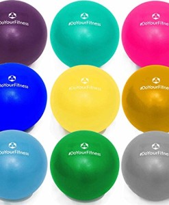 Mini-Pilates-Ball-Balle-18cm-23cm-28cm-33cm-Gymnastikball-fr-Beckenbungen-Strkung-der-Bauchmuskulatur-Erhltlich-in-Blau-Trkis-Silber-Violett-Grn-Gelb-Orange-und-Himmelblau-0