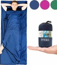 MIQIO-2in1-Httenschlafsack-mit-durchgngigem-Reiverschluss-Links-oder-rechts-Leichter-Komfort-Reiseschlafsack-und-XL-Reisedecke-in-Einem-Sommer-Schlafsack-Innenschlafsack-Inlett-Inlay-0