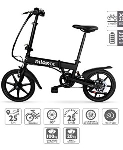 Nilox-X2-E-bike-Elektrofahrrad-Herren-Damen-Pedelec-E-Bike-Folding-Elektrofahrrad-City-Elektrofahrrad-16-Inch-LED-lighting-25-kmh-0