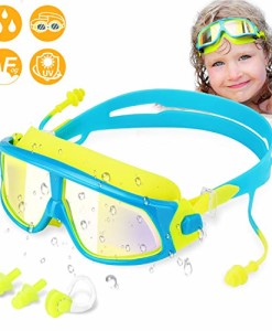 WOTEK-Kinder-Schwimmbrillen-Schwimmbrille-fr-Kinder-Taucherbrille-Swimming-Goggles-Kein-Leck-Mit-UV-Schutz-und-Anti-Beschlag-Beschichtung-Linse-2xOhrstpsel1x-Nasenclips-Geschenk-fr-Mdchen-Jungen-0