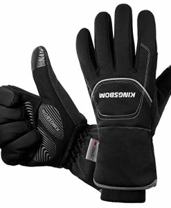 KINGSBOM-wasserdichte-Winddichte-Handschuhe-3M-Thinsulate-Winter-Touch-Screen-Warme-Handschuhe-zum-Radfahren-Reiten-Laufen-fr-Outdoor-Sport-fr-Frauen-und-Mnner-Schwarz-0