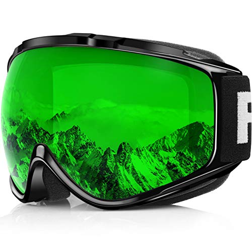 findway Skibrille Snowboard Brille für Brillenträger Herren Damen Erwachsene Jugendliche OTG UV-Schutz Kompatibler Helm Anti Fog Skibrillen Sphärisch Verspiegelt