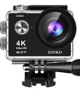 Action-Kamera-ZONKO-4k-Sport-Action-Cam-Wi-Fi-12MP-Ultra-HD-30M-Unterwasserkamera-2-Zoll-LCD-170Weitwinkel-Helmkamera-mit-2-verbesserten-Batterien-und-Zubehr-Kits-und-Accessoires-Schwarz-4K-0