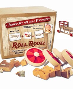 Roll-Rodel-Bausatz-Tuning-Set-fr-alle-Holzschlitten-Rollen-fr-Kinderschlitten-Rder-fr-Schlitten-aus-Holz-0